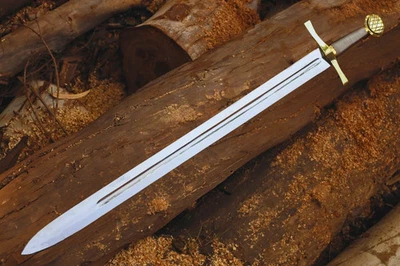 Espada Medieval Personalizada Acero Inoxidable El Rey Arturo Réplica EE. UU. DEBER PAGADO Foto 1 de 4