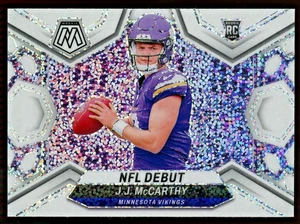 2024 Panini Mosaic JJ McCarthy RC Rookie NFL Debut White Sparkle Vikings - Picture 1 of 2