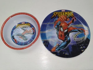 The Amazing Spiderman Spider-Man 2004 colorido plato de melamina y cuenco de cereales  - Imagen 1 de 13