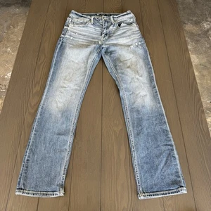 BKE Buckle Jake Straight Leg Jeans Herren 32x32 Blue Wash Premium Stretch Denim - Bild 1 von 16