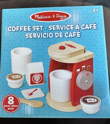 Juego de cafetera de madera Melissa & Doug Brew and Serve juego escolar preescolar nuevo en caja Foto 1 de 3