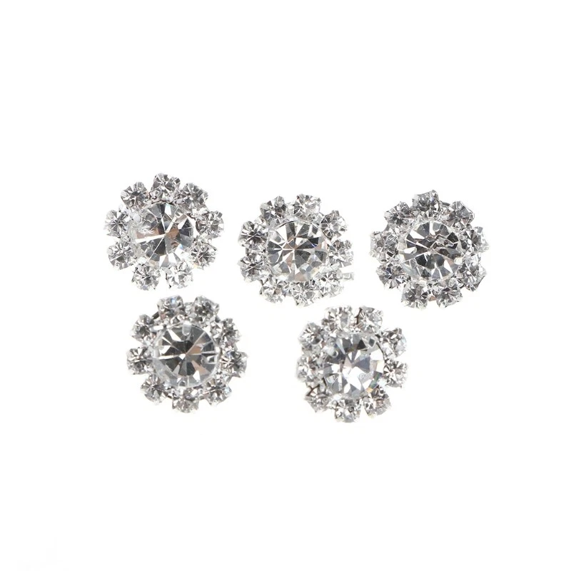 5Pcs 12mm Round for Rhinestone Shank Button Sewing Craft Embellishment DIY - Image 1 of 4