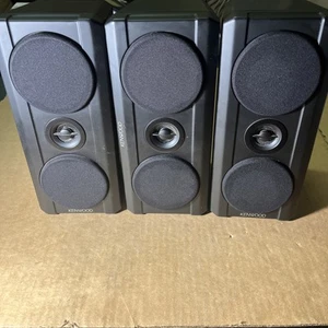 Set of 3 Kenwood KS-506HT Surround Bookshelf Speakers Home Audio Theater - Picture 1 of 6