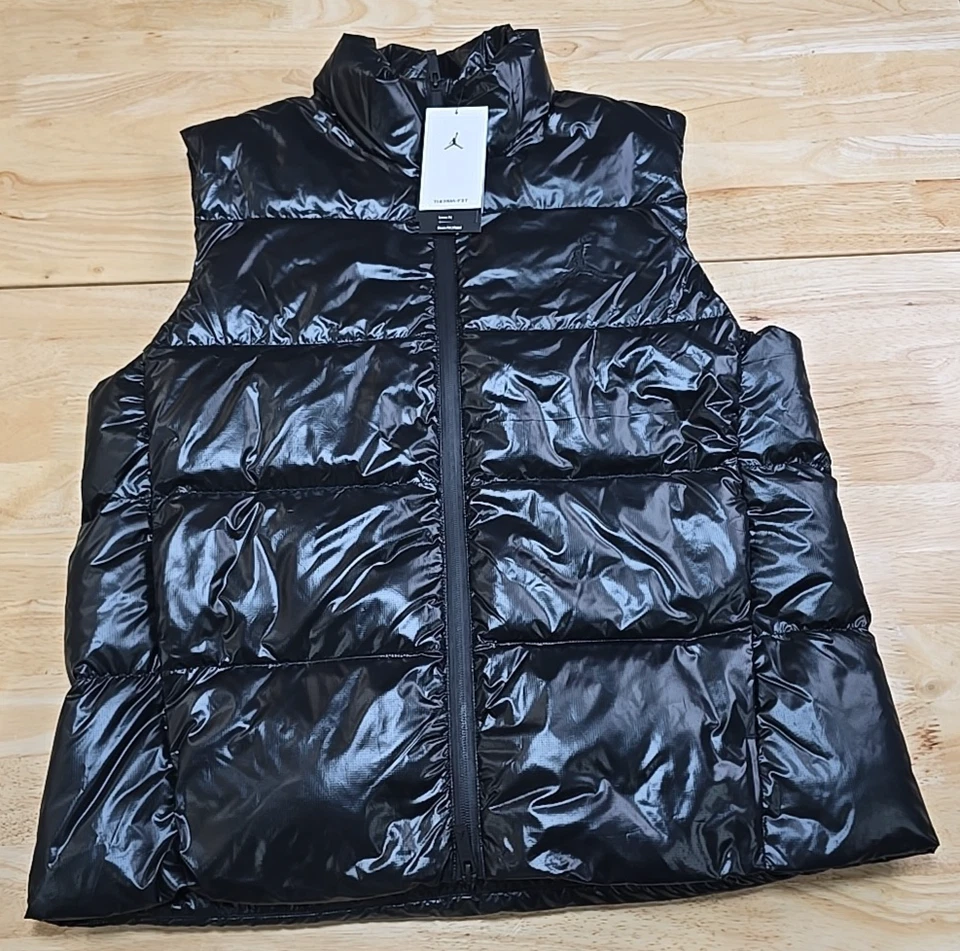 Nike Air Jordan Flight Down Vest Therma-FIT Black FV7273-010 Men's Size Small