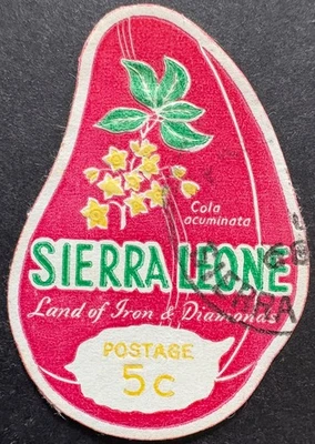 Sierra Leona 1965 SG381 5c planta de cola definitiva usada Foto 1 de 2