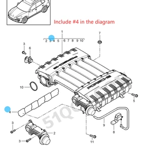 OEM Intake Manifold Gasket 95511014700 For Porsche Cayenne 3.6L 2007-2018 - Bild 1 von 3