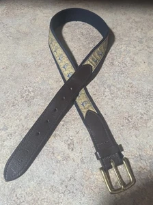 Cintura taglia 30 VINEYARD VINES in tela e pelle marrone con marlin blu - Foto 1 di 4