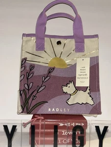 ๐ผ๐ฆ Radley London ๐ผ๐ฆ Small Open Top Tote Bag Purple Sun Dog๐ผ W11o2 - Picture 1 of 6