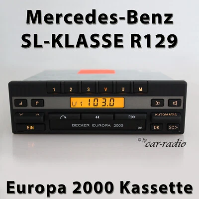 Becker Europa 2000 BE1100 Kassettenradio Mercedes R129 Radio W129 SL-Klasse DIN - Bild 1 von 4