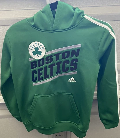 Boston Celtics Adidas Hoodie Logo Green Size Youth Medium Excellent Condition ! Cover