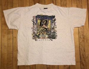 vtg tshirt xl wisconsin deer graphic nature forrest wildlife - Picture 1 of 3