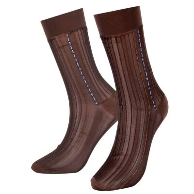 5 pares de calcetines de vestir ultrafinos de seda transparentes para hombre calcetines de negocios suaves de nailon trabajo Foto 1 de 4