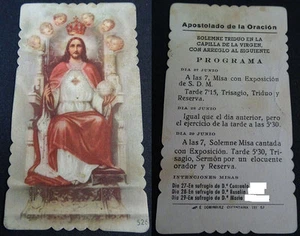 ESTAMPA HOLY CARD SAGRADO CORAZON DE JESUS ANDACHTSBILD SANTINI           CC1445 - Bild 1 von 2
