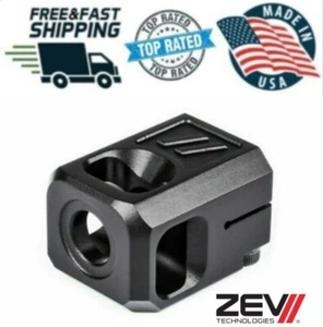 ZEV Technologies Pro Compensator V2 - 9mm Glockk 17 / 19 / 34 - Aluminum Black - Picture 1 of 6