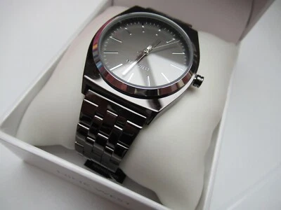 RELOJ NINE WEST GRAFITO GRIS METAL EN CAJA 2633GYGY INGENIERO PULSERA CORREA NUEVO  Foto 1 de 4