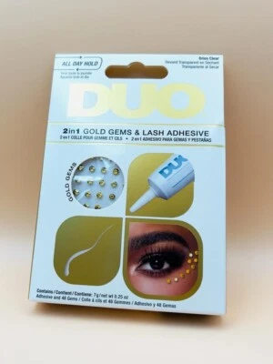 Ardell  DUO 2 in 1 Gold 48 Gems  & Lash Adhesive Containt 7g Wimpernkleber *NEU* - Bild 1 von 2