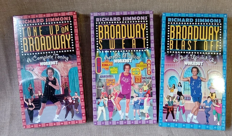 Richard Simmons VHS Lot Of 3 Vintage Sealed Broadway Series Workout Tapes - Image 1 of 4