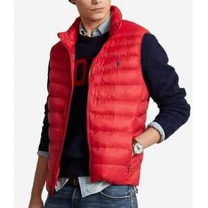 Polo Ralph Lauren Men's Water Repellent Packable Quilted Vest Red SZ. M NWT$188 - Picture 1 of 10