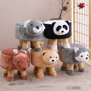 KIDS CHAIR FURNITURE CARTOON ANIMAL CHAIR FOR CHILDREN HANDMADE WOODEN - Picture 1 of 17