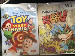 LOT OF 2 Disney Pixar Toy Story Mania + NEOPETS PUZZLE (Wii) Complete W/ Manual - Picture 1 of 3