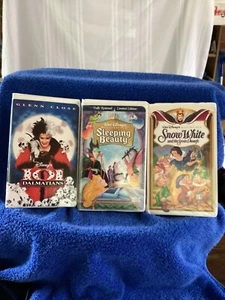 Disney’s 101 Dalmatians, Sleeping Beauty, Snow White, VHS, - Foto 1 di 7