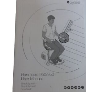 Handicare Stair Lift chair 950/950+ Users Manual Simplicity Seat Book Smart Seat