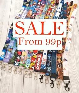 SALE Disney Character Mickey stitch ear holiday Key chain holder ID lanyard - Picture 1 of 249
