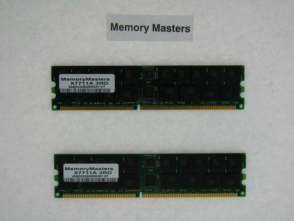 X7711A 3rd party 4GB 2x2GB 184pin PC2700 ECC DDR Memory Kit for Sun Fire V240 - Image 1 of 1