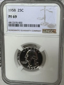 1958 Proof Washington Quarter - NGC PF 69 - Picture 1 of 2