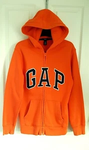 Gap Boy Orange Hooded Full Zip Cardigan - Size 13 years - Picture 1 of 6