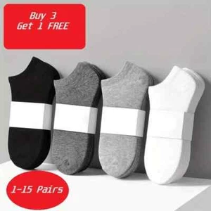Mens Womens Trainer Liner Ankle Socks Invisible Cotton Low Cut Sports Socks lot~ - Picture 1 of 14