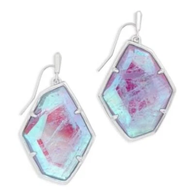 Kendra Scott Dunn Drop Earrings Amethyst Dichroic Glass - Image 1 of 4