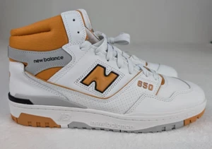 New Balance 650 High Top Sneakers Mens 11.5 White Orange Canyon NWT No box - Picture 1 of 11