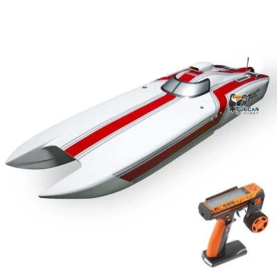 G30E 30CC  Fiber Glass 70KM/H Gasoline Racing ARTR RC Boat W/ Radio System - Image 1 of 4