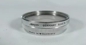 Vintage Heliopan Germany 52 x 0.75 R1.5 Camera Lens Skylight Metal Glass - Picture 1 of 4
