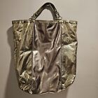 Rare Lindsay Phillips Gold  Large Tote Bag• Floral interior