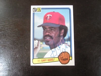 1983 Donruss # 429 Gary Ward Autograph Signed Card (B) Minnesota Twins - Image 1 of 2