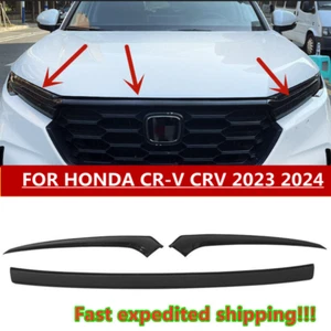 Rejilla central de capucha para motor delantero negro brillante para honda cr-v crv 2023 2024 - Imagen 1 de 4