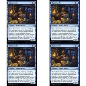 4 x MANIC SCRIBE CASI NUEVO Shadows Over Innistrad Magic The Gathering Azul - Human Unc - Imagen 1 de 1