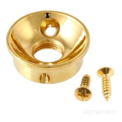 NOVO Electrosocket Round Retrofit Jackplate para Telecaster Tele Guitar Jack OURO - Imagem 1 de 2