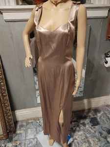 Marnie West Back Zip Sleeveless Gown SIZE 14 Champagne New With Tags - Picture 1 of 9