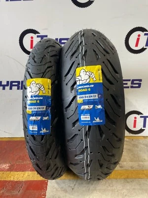 120/70ZR17 & 190/50ZR17 MICHELIN ROAD 6 TL MOTORCYCLE TYRES MATCHED PAIR! - Image 1 of 4