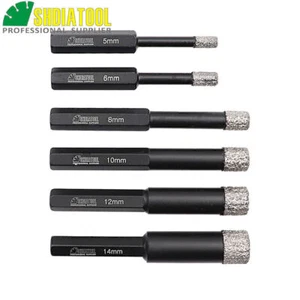 2pcs Dry Multi-Bits Diamond Core Drill Bits Hex Shank Stone Masonry Ceramic Tile - Picture 1 of 22