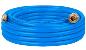 PVC 3/8'' x 10 m Luftschlauch, 20 bar Arbeitsdruck, massive Messingverbinder - Bild 1 von 9