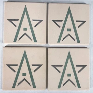 WinStar Farm Tile Drink Coasters Cork Back Retired Set of 4 EUC - Picture 1 of 3