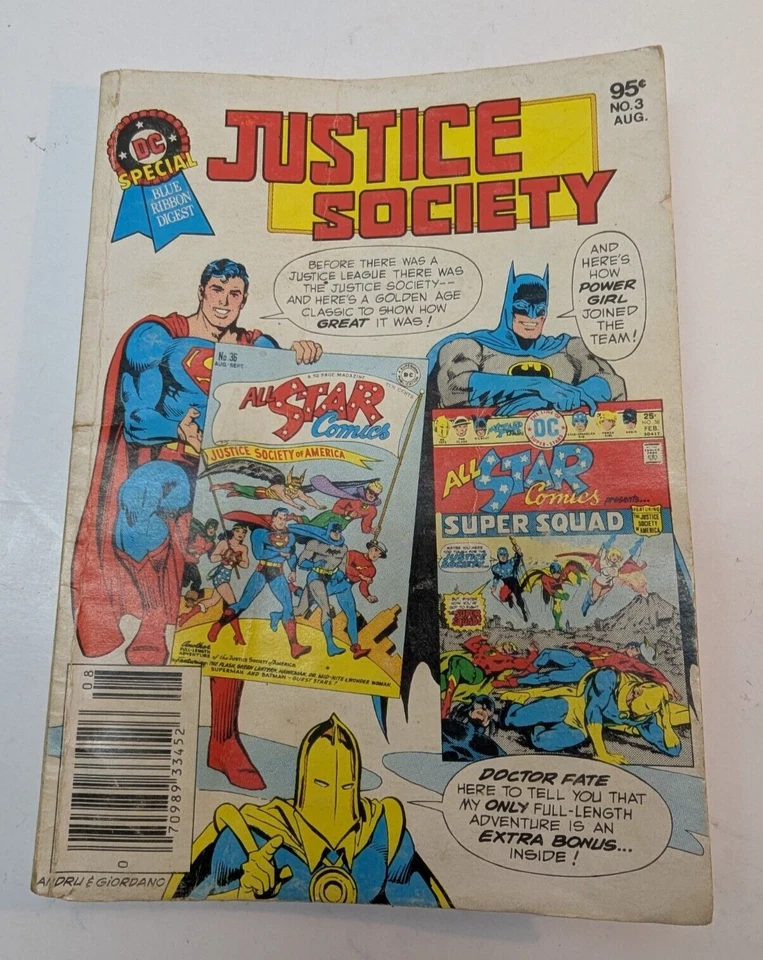 Vintage DC Special Blue Ribbon Digest #3Justice Society August 1980 Comics - Image 1 of 4