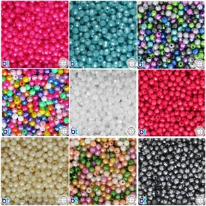 BeadTin Pearl 6mm Faceted Round Craft Beads (600pcs) - Color choice - Picture 1 of 26