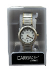 NEW Carriage by Timex Women's Watch -Silver Case with Silver&Brass Stretch Band