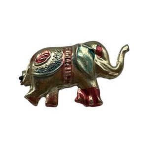 "Alfiler de elefante pintado a mano J8E vintage hecho en Hong Kong 1" - Imagen 1 de 3