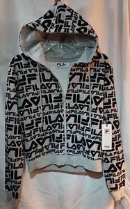 NEW! Fila  Naomi Hoodie Jacket Black White Gray SIZE M  - Bild 1 von 3